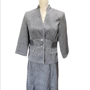 2 piece Skirt Suit with White Stitching by Sweet Suit. Lightweight and breathabl